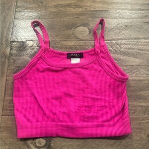 Julia Pink Ribbed Crop Top